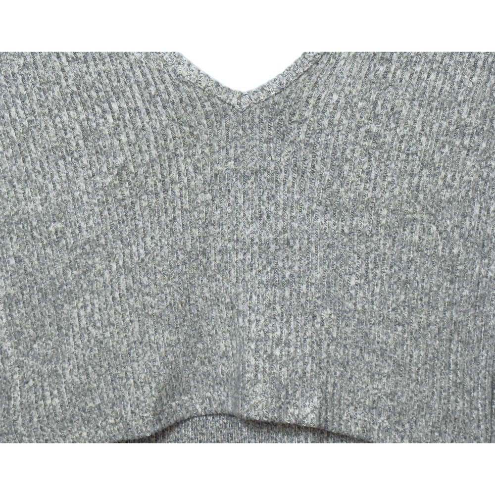 Abercrombie & Fitch Gray Ribbed Knit V-Neck Sleeveless Tank Top Crop Top Size S - Picture 5 of 9
